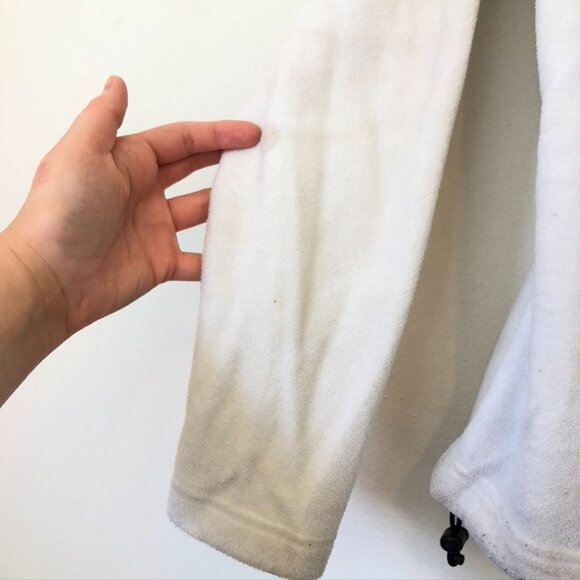 BOOMBAH White Gray Fleece Full Zip Zipper Jacket Active Sweatshirt Small FLAWED - Picture 12 of 12